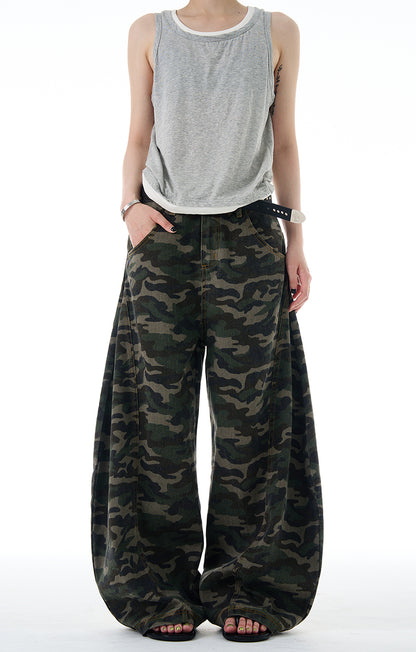 MADWITCH CAMO WIDE-LEG PANTS #G6808