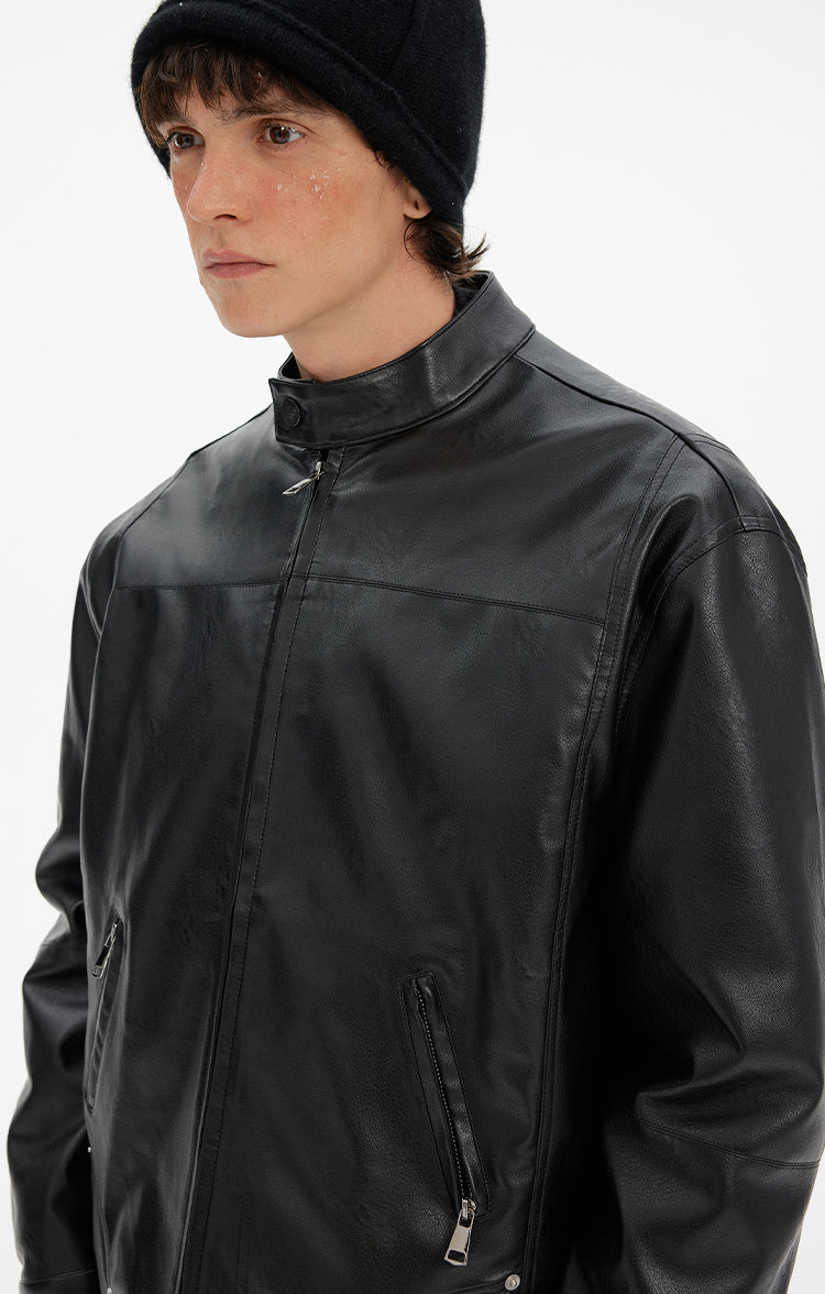 MADWITCH MINIMAL PU DOWN JACKET #YR002