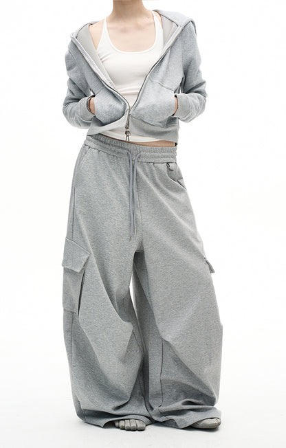 MADWITCH MULTI-POCKET WIDE SWEATPANTS #C930