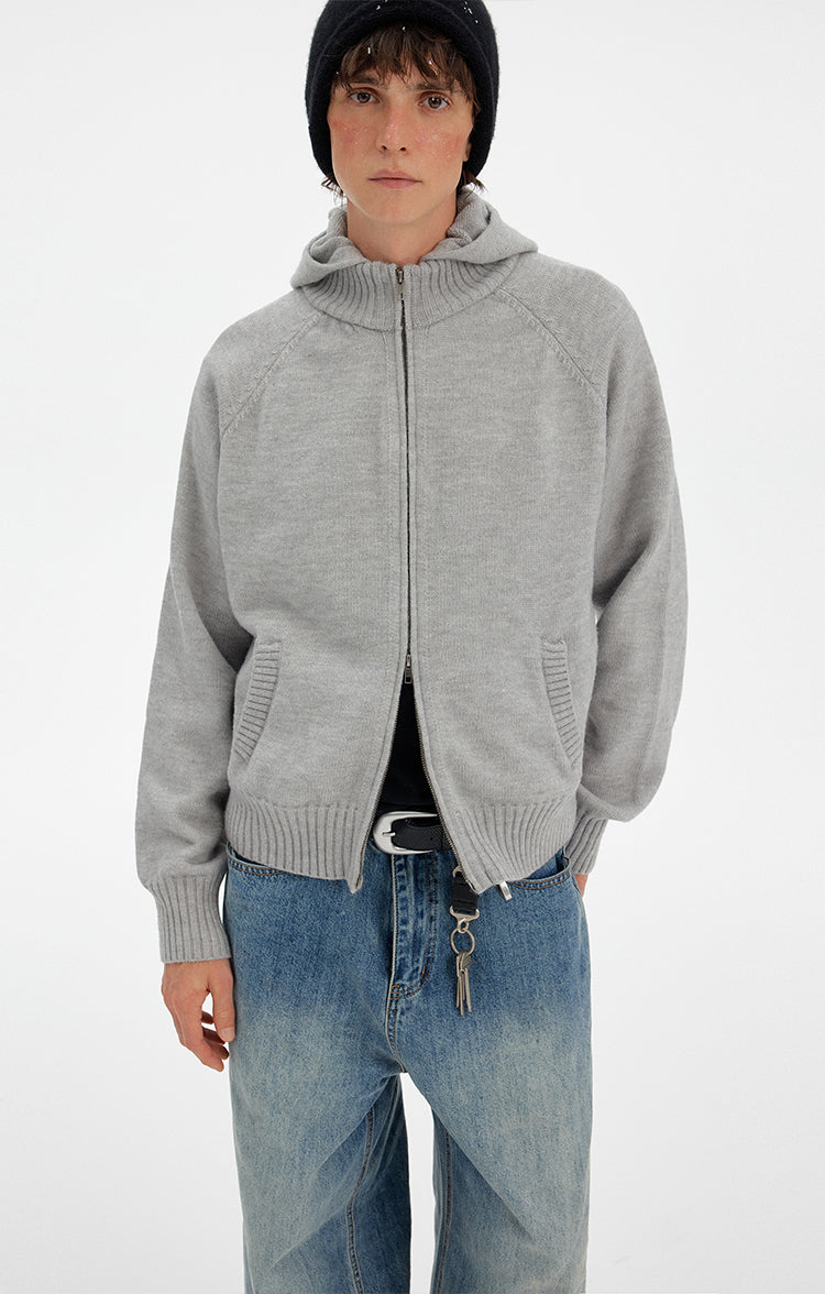 MADWITCH RETRO HOODED KNIT CARDIGAN #MY017