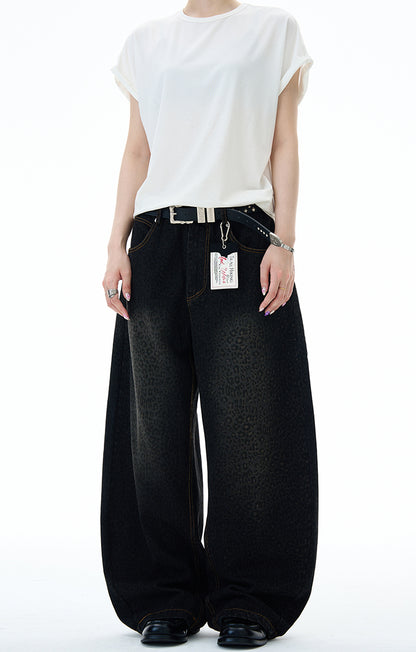 MADWITCH WASHED LEOPARD FLARE PANTS #BNK157