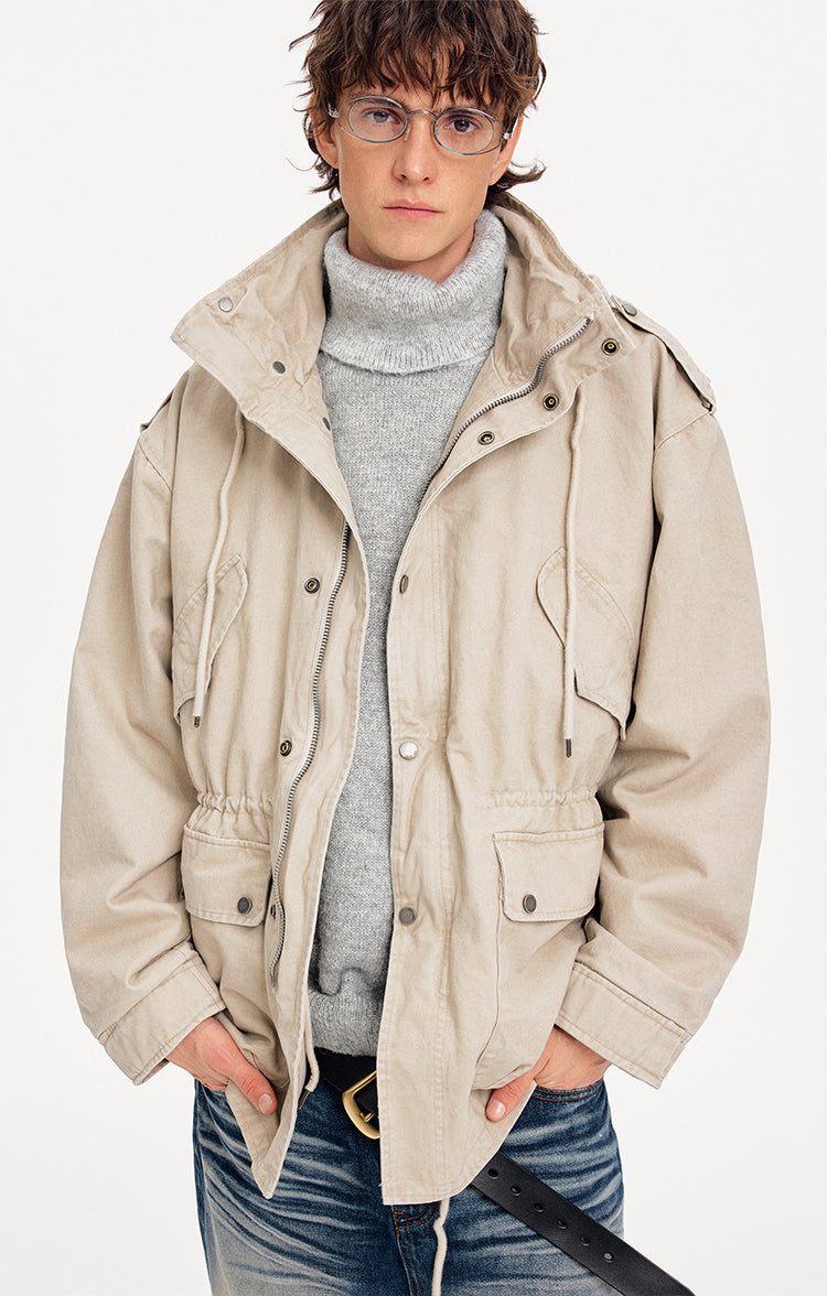MADWITCH HOODED LONG WORKWEAR COAT #CW1308