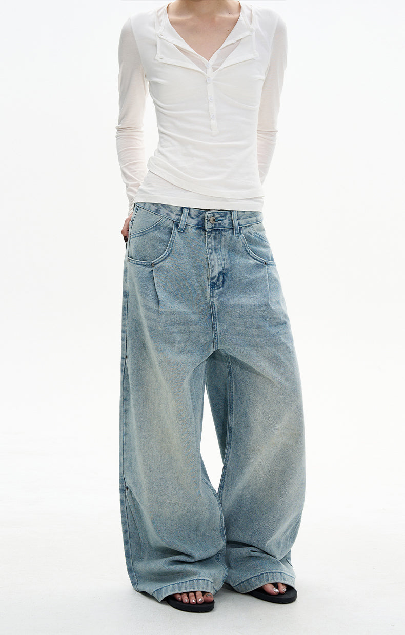 MADWITCH CREASE BLUE JEANS #D1657