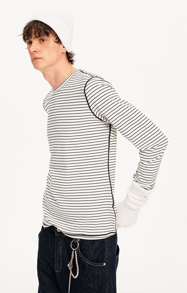 MADWITCH COLORBLOCK TENCEL STRIPE TEE #TC108