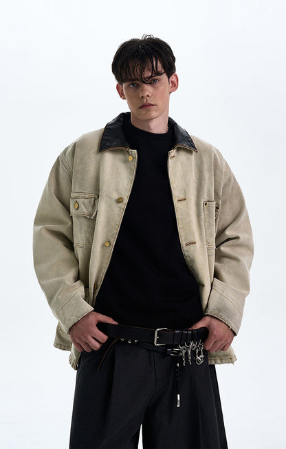 MADWITCH BARN STYLE TURN-DOWN COLLAR JACKET #CW1136