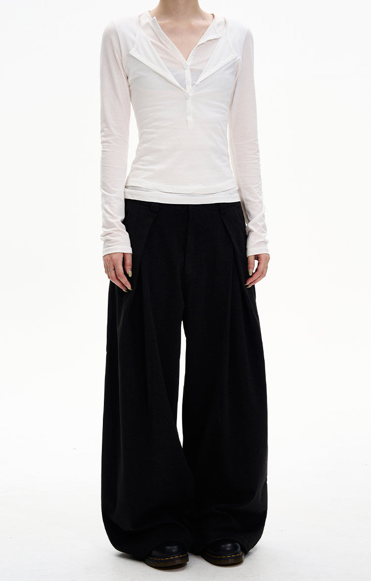 MADWITCH PLEAT DRAPE TROUSERS #UTU038