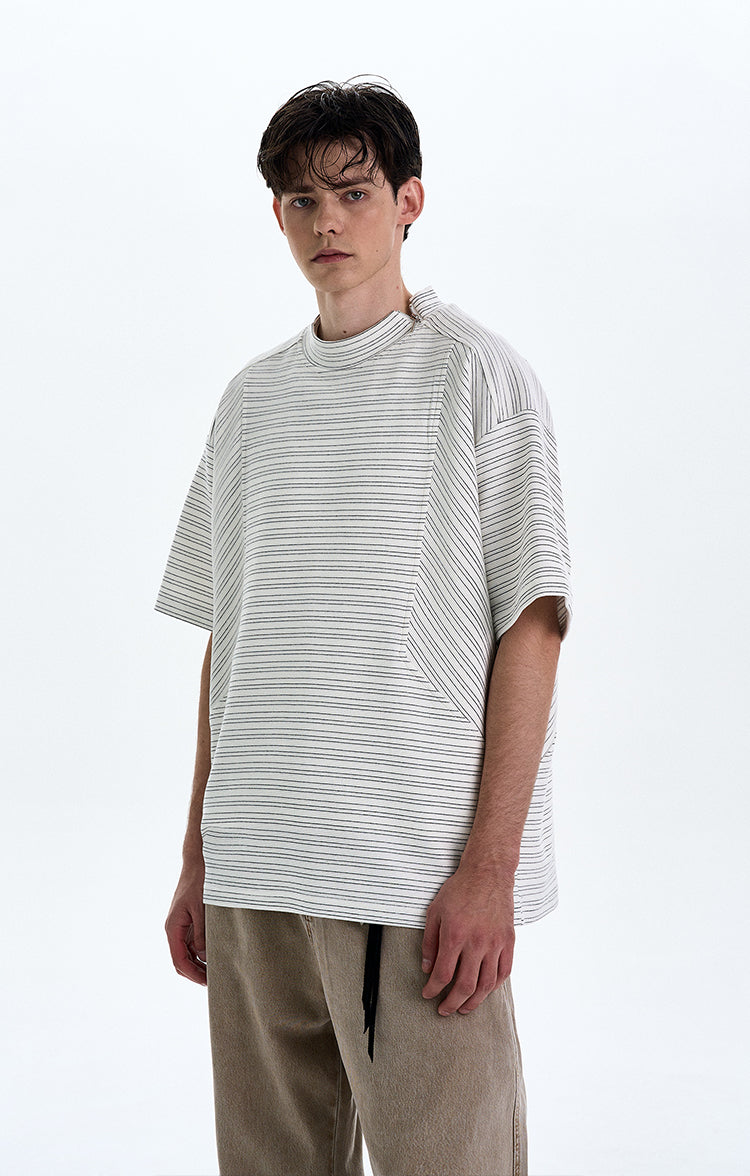 MADWITCH PATCHWORK STRIPED TEE #880232