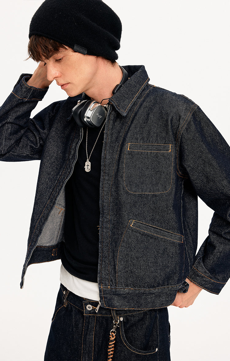 MADWITCH RAW DENIM MULTI-POCKET JACKET #CW1337