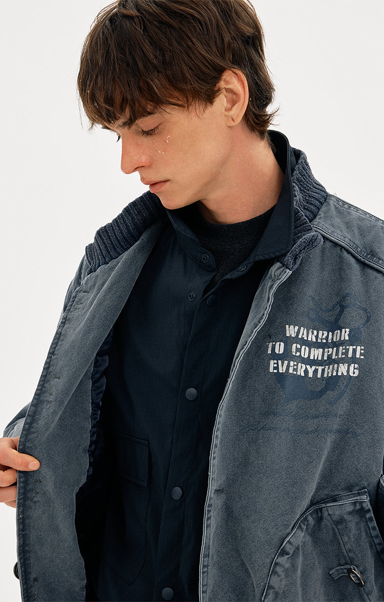 MADWITCH VINTAGE WASHED WORKWEAR QUILTED JACKET #AW25152
