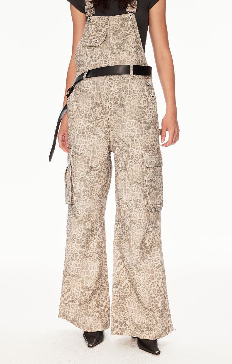 MADWIT HIGH STREET LEOPARD OVERALLS #CK3575