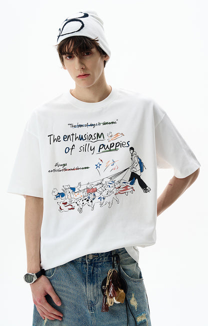 MADWITCH FUN PRINT CREWNECK TEE #880320