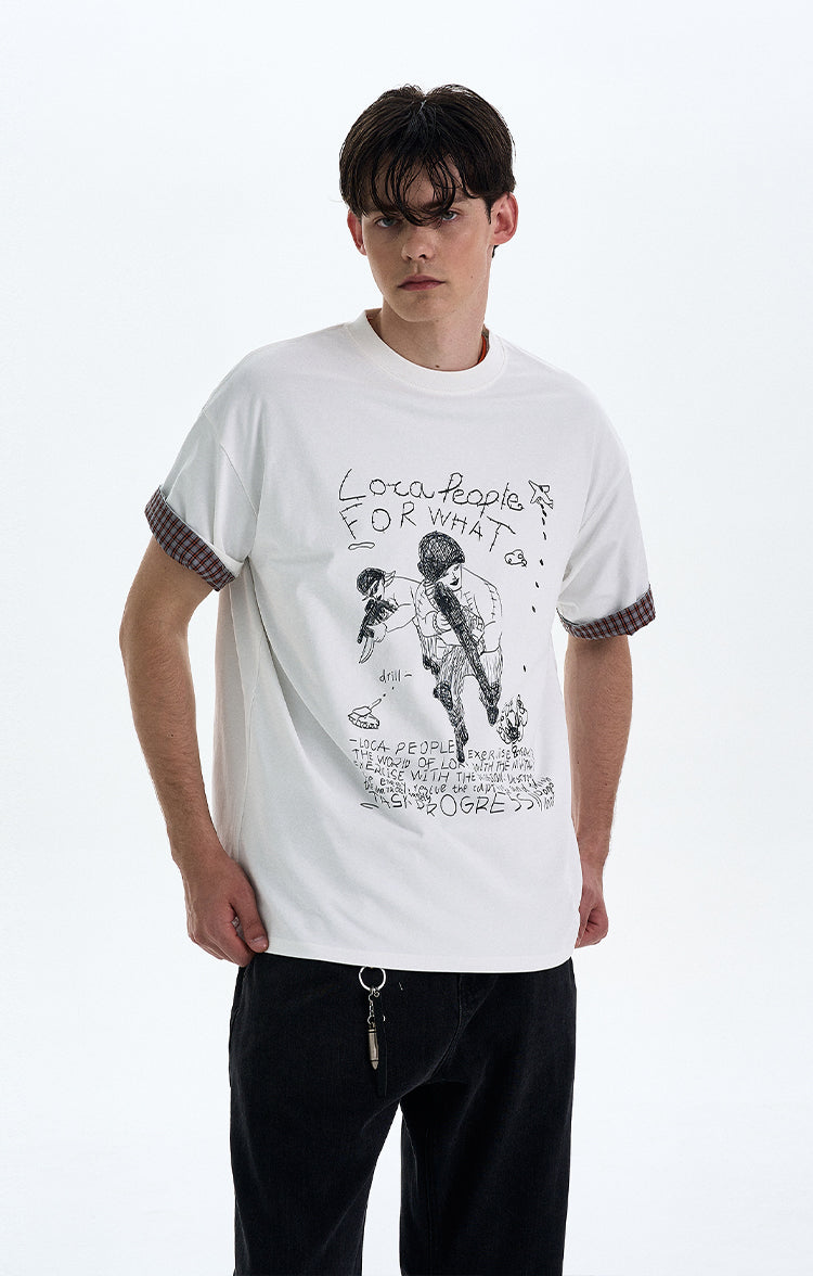 MADWITCH GRAFFITI PRINT TEE #T9503