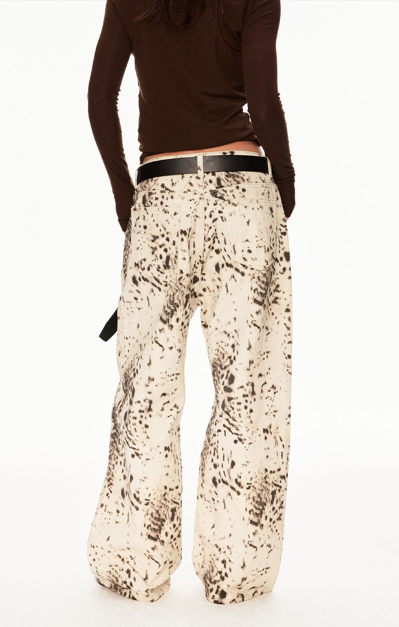 MADWIT LEOPARD PRINT JEANS #DR6998