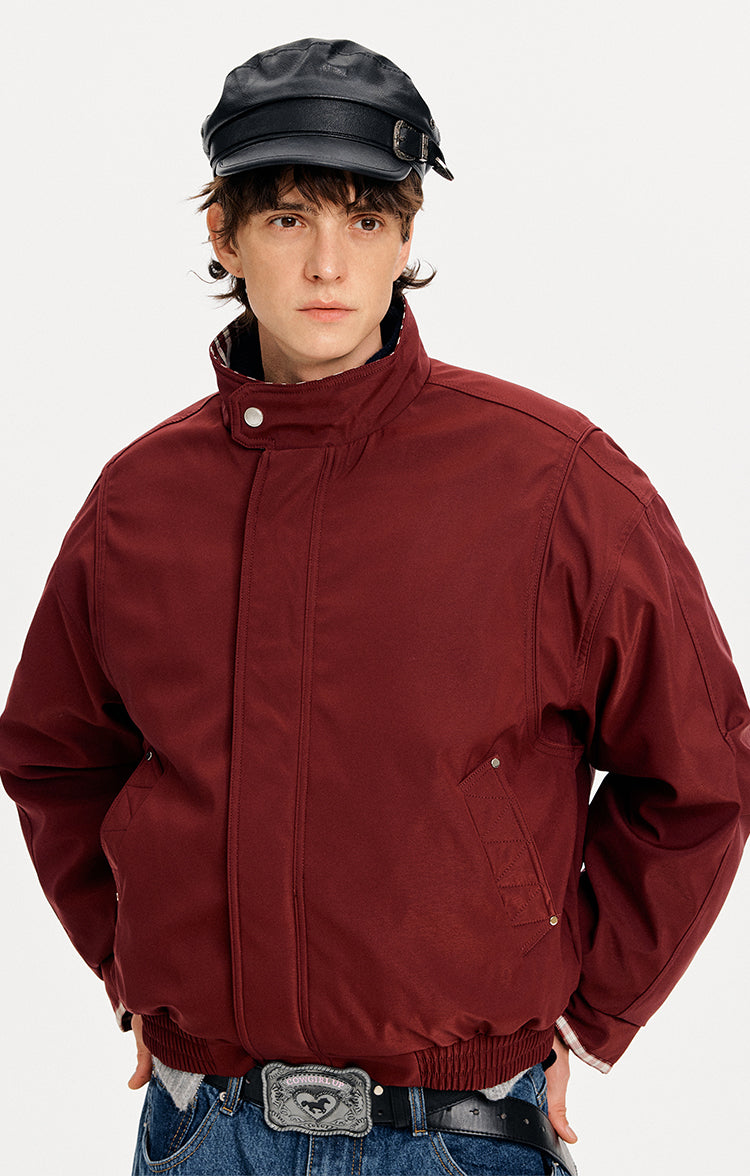 MADWITCH COLORBLOCK CHECKERED DOWN JACKET #630189