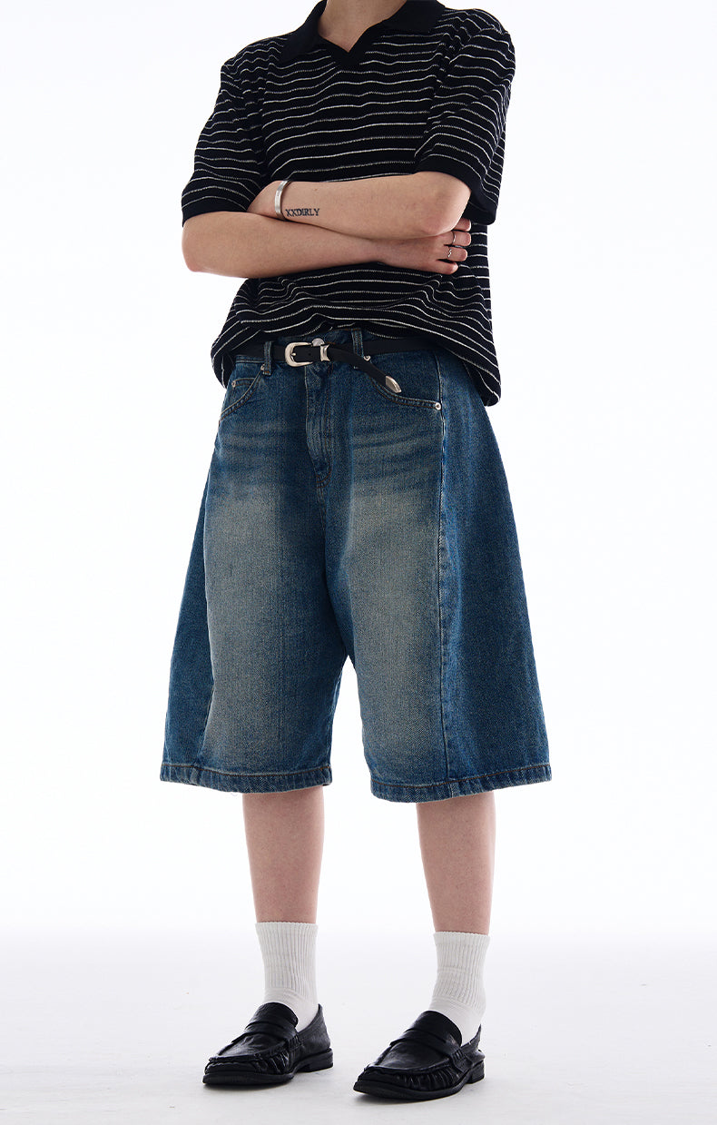 MADWITCH EXTRA BAGGY CROPPED JEANS #L811