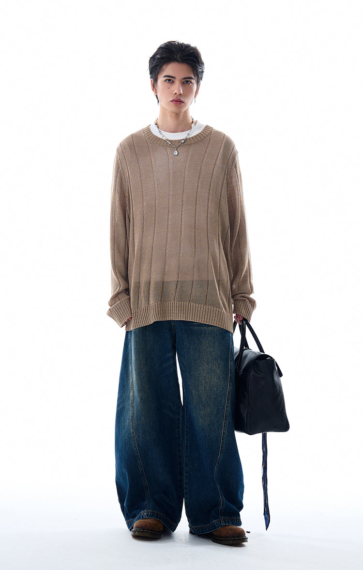 MADWITCH HOLLOW-OUT KNITTED LONG SLEEVE #81177