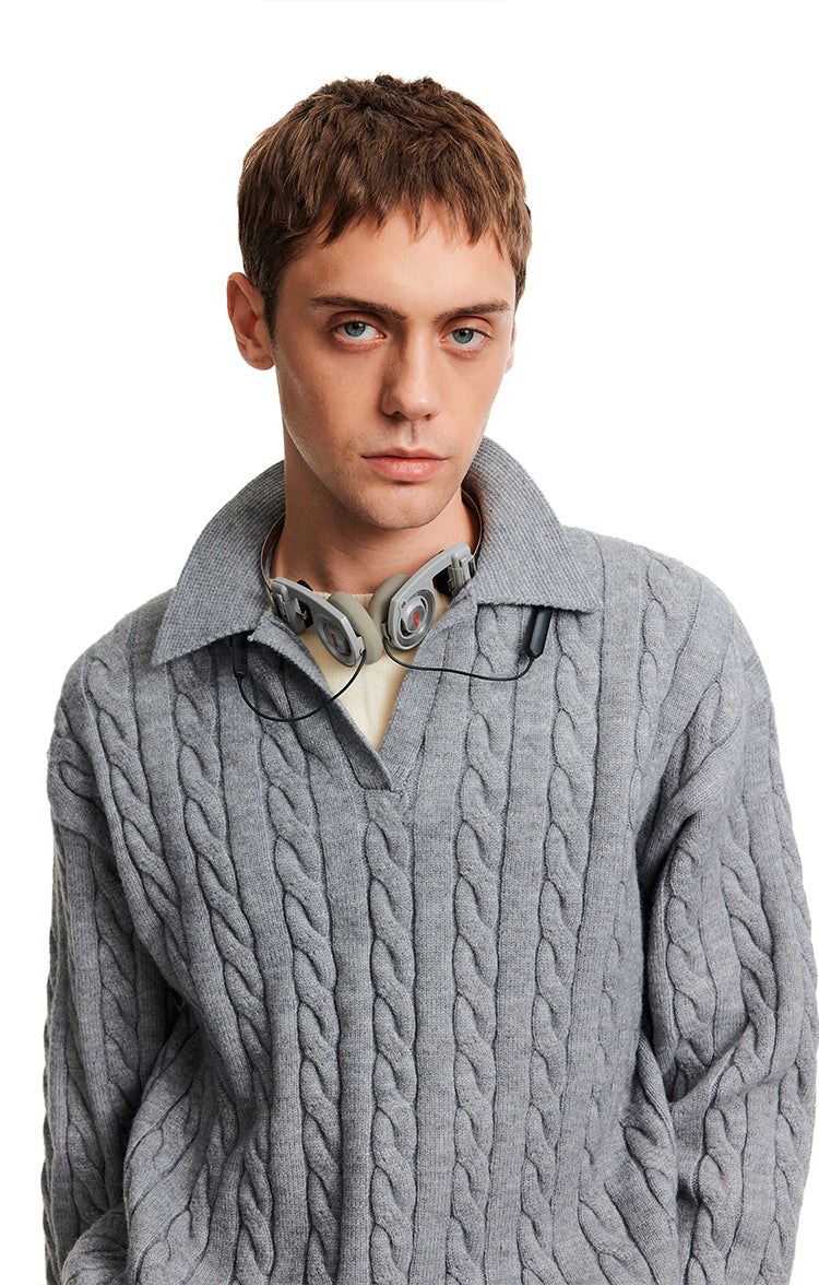 MADWITCH TWIST COLLAR KNIT #C2509Q25