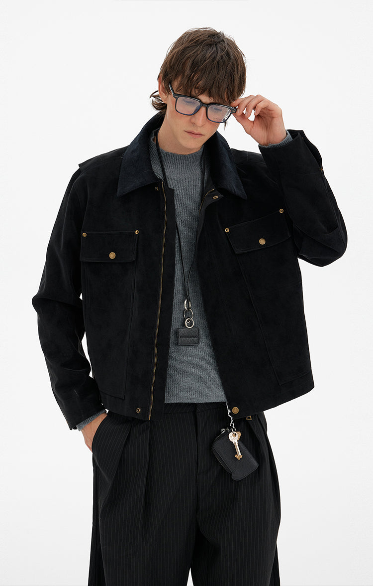 MADWITCH DECONSTRUCTED SUEDE CORDUROY JACKET #Y25203