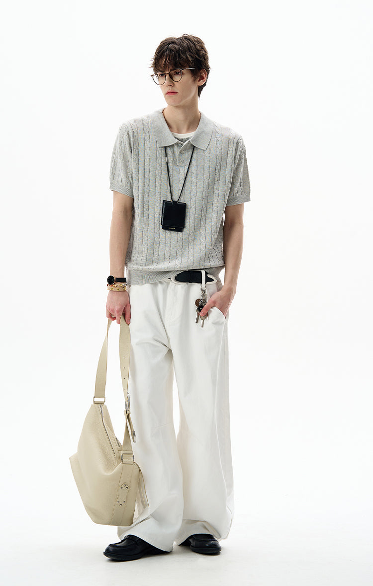 MADWITCH POLO KNIT TEE #LX010
