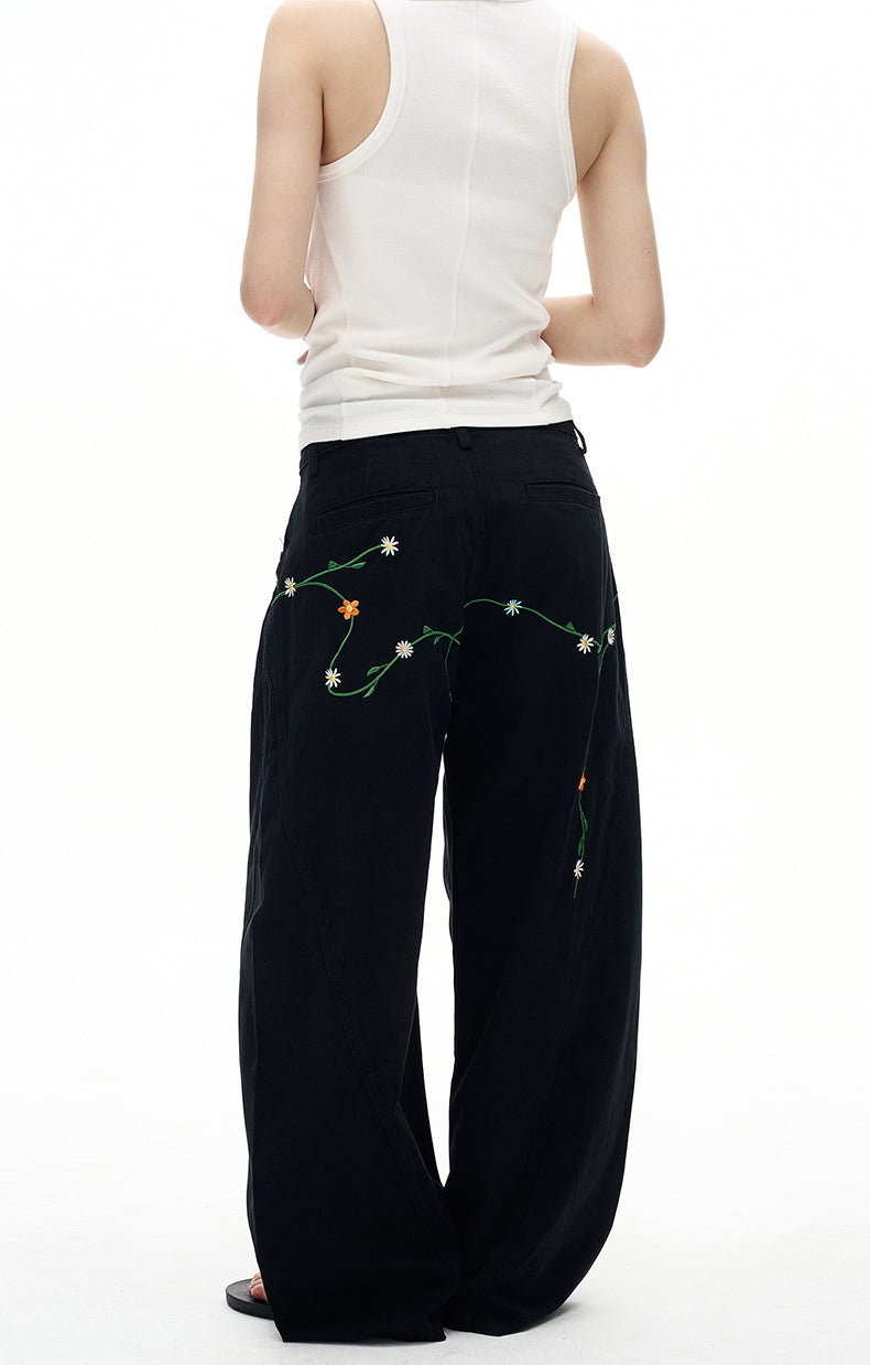 MADWITCH FLORAL PATCH CARGO PANTS #E5807