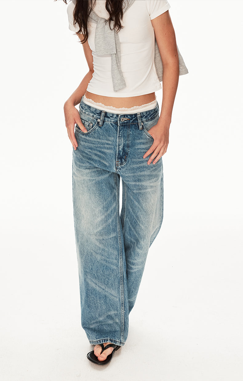 MADWIT VINTAGE STRAIGHT JEANS #GPC5590