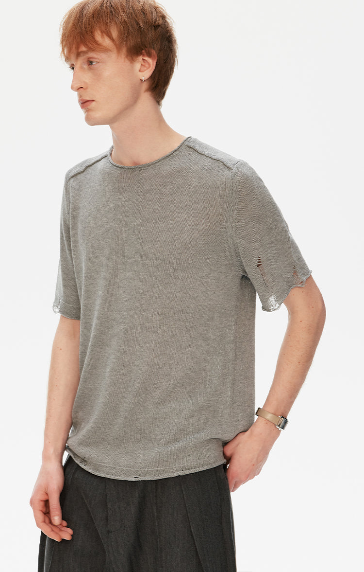 MADWITCH DISTRESSED SHORT TEE #AW26802