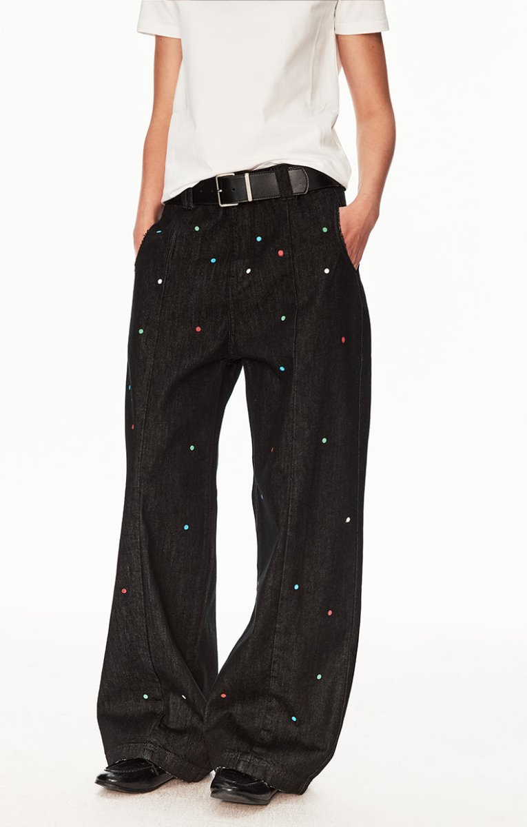 MADWIT POLKA DOT HIGH STREET JEANS WH0A130 - MadWitch Store