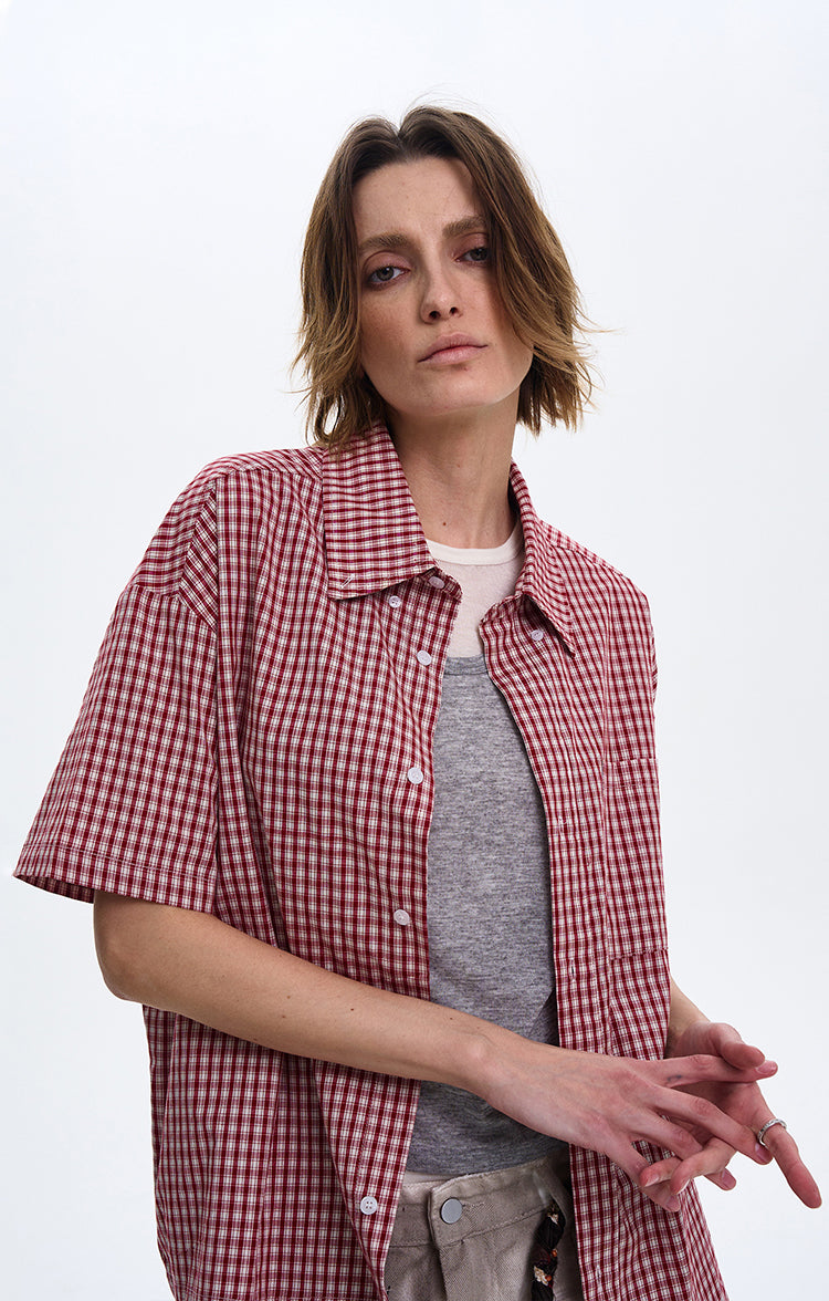 MADWITCH VINTAGE PLAID SHIRT #CR213