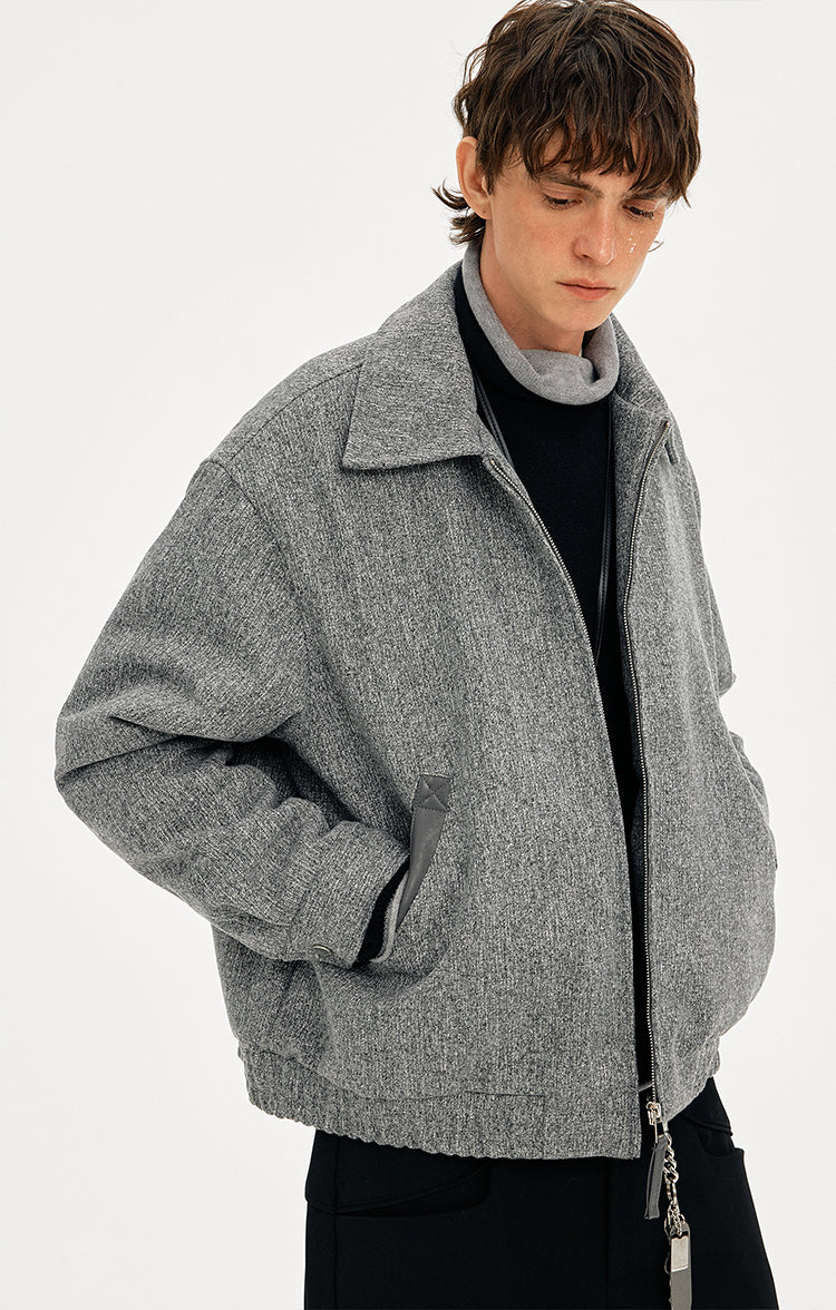 MADWITCH NOTCHED COLLAR QUILTED OVERCOAT #OY2557