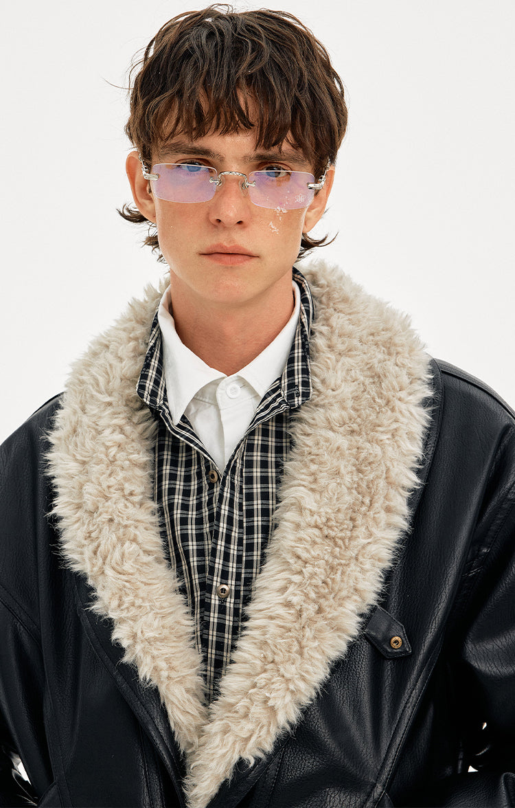 MADWITCH HORN BUTTON LEATHER QUILTED JACKET #AW25507