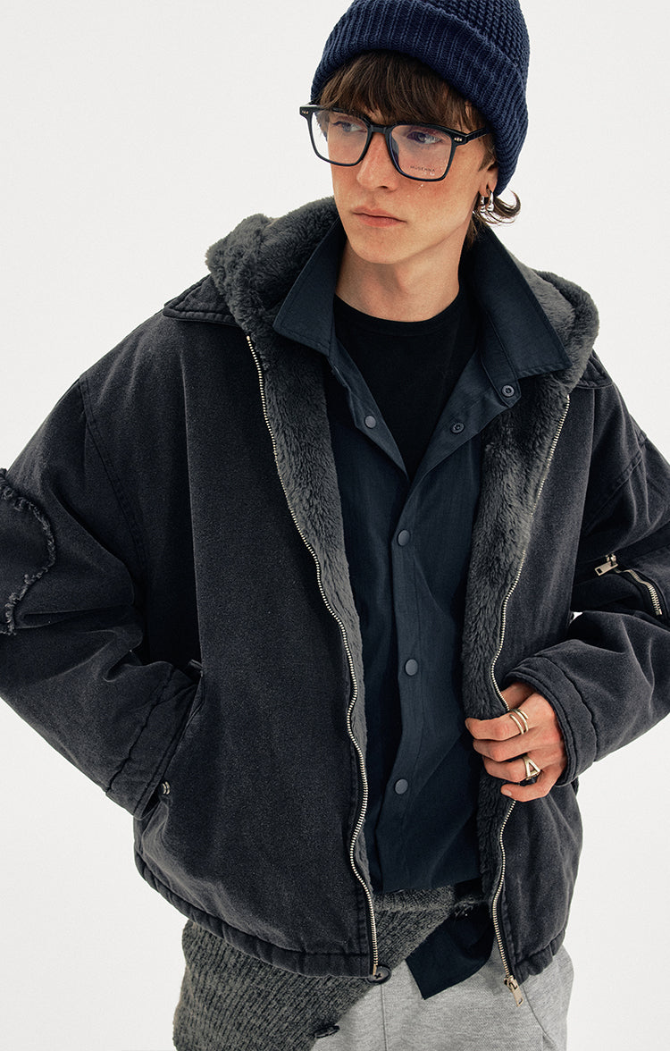 MADWITCH FAUX HOOD PARKA #MY128