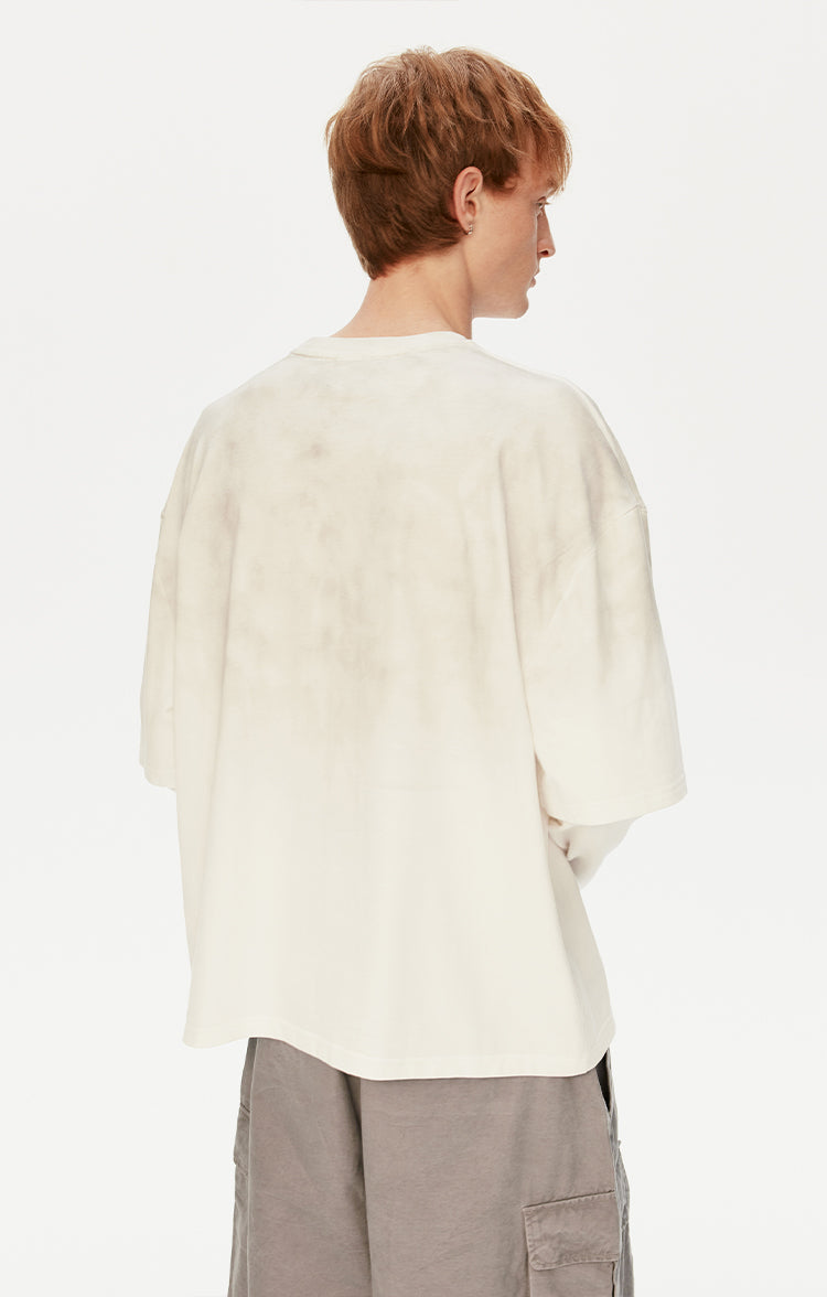 MADWITCH DISTRESSED FAUX LAYER TEE #T631