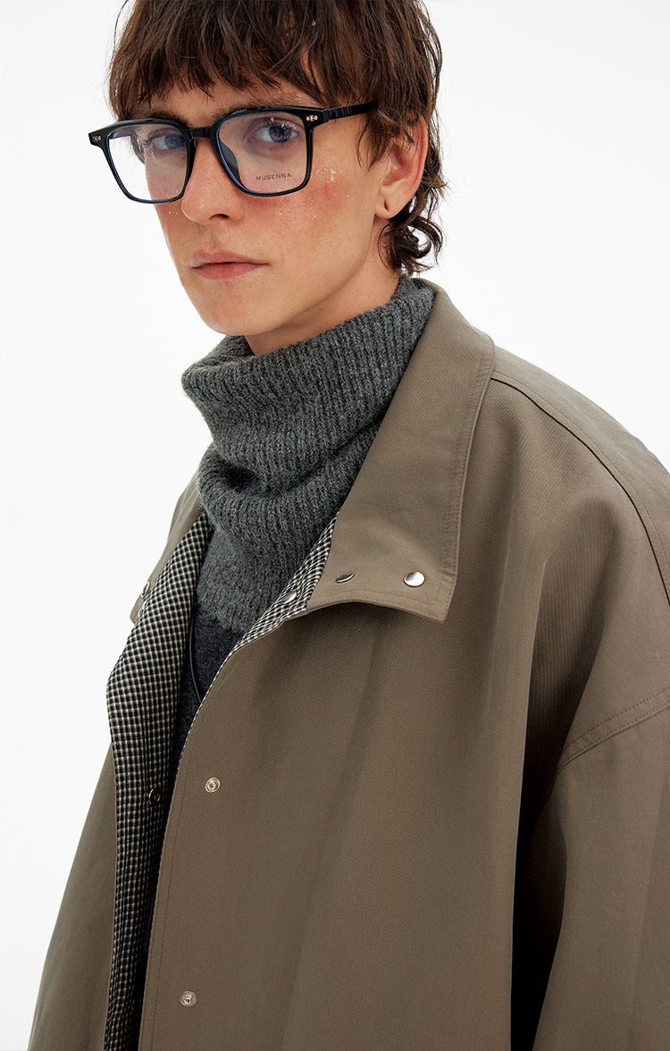 MADWITCH ATMOSPHERIC PLAID LONG COAT #NZ102