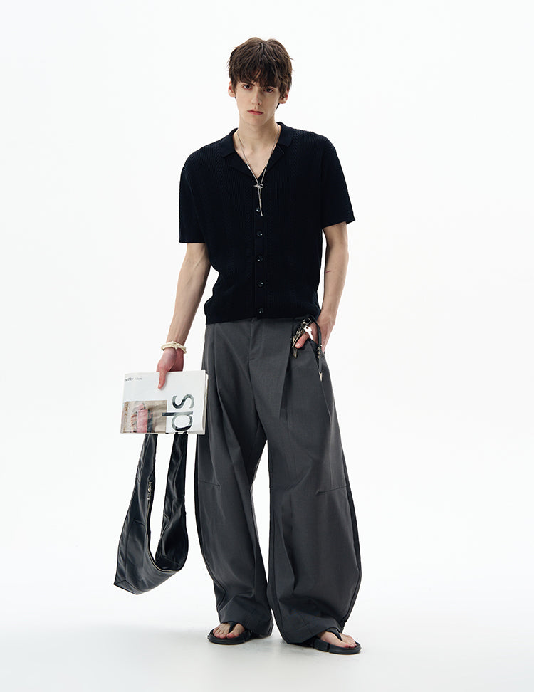 MADWITCH OLD MONEY CABLE KNIT SHIRT #68827