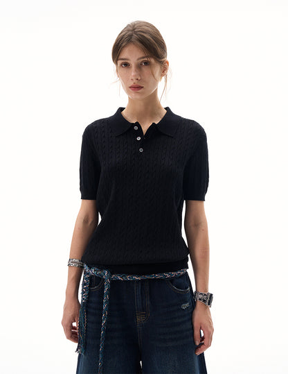 MADWITCH KNIT POLO TSHIRT #YF901