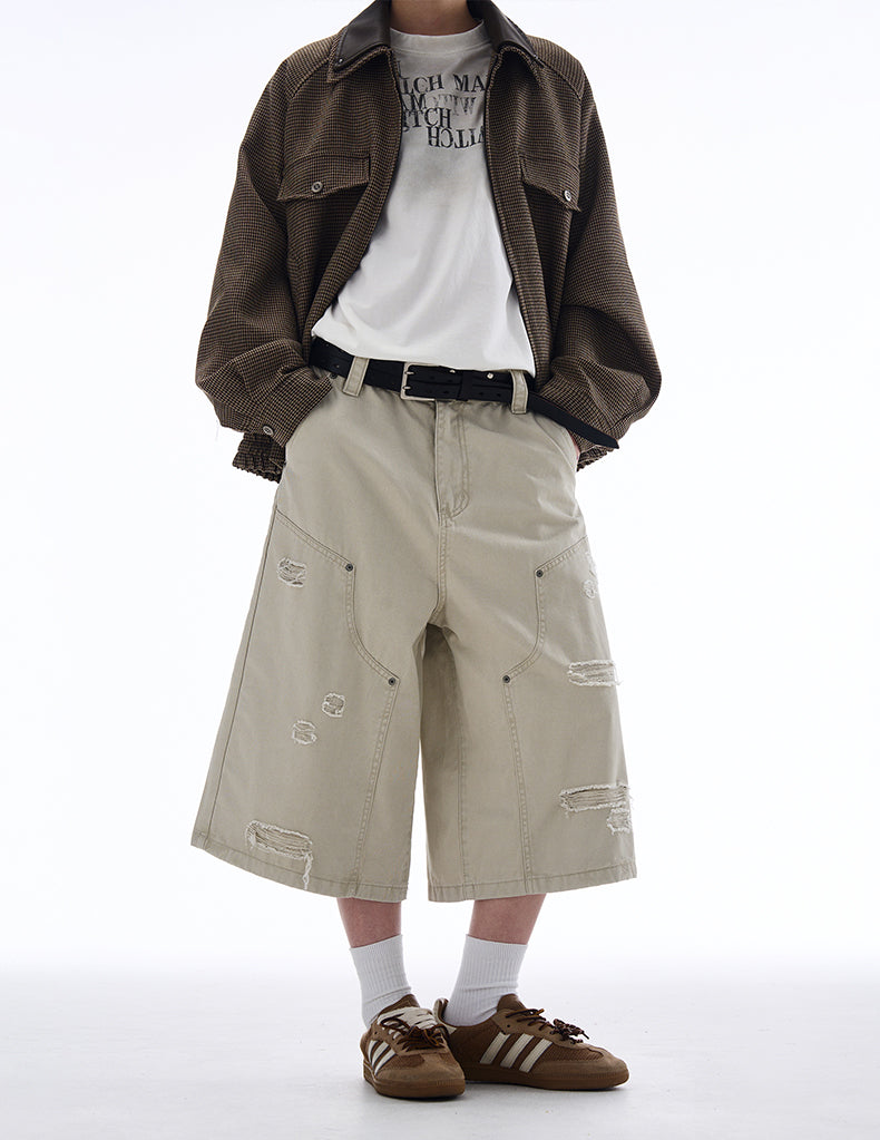 MADWITCH LUMBERJACK WORKWEAR CROPPED PANTS #CK3386D