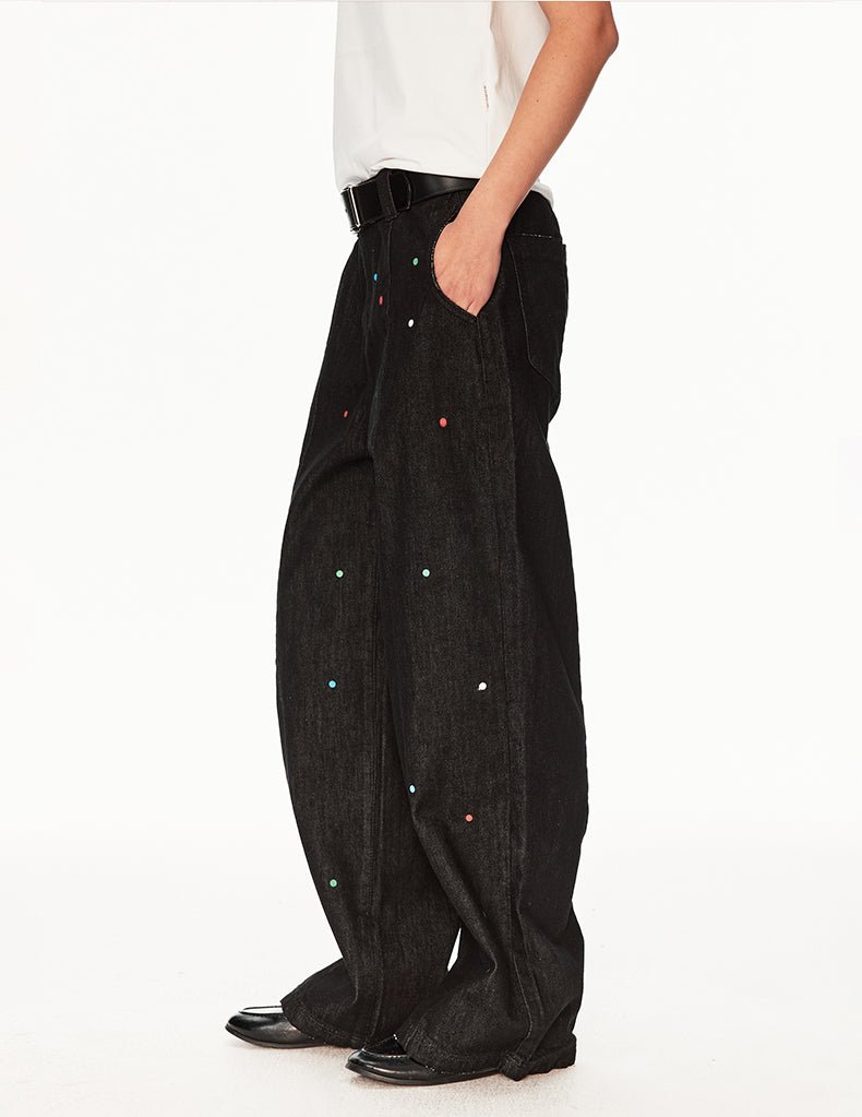 MADWIT POLKA DOT HIGH STREET JEANS WH0A130 - MadWitch Store