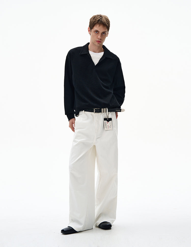 MADWITCH UNISEX V-NECK PULLOVER SWEATSHIRT #C335Q25