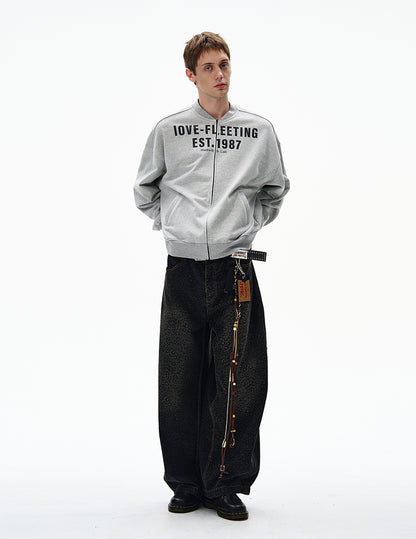 MADWITCH UNISEX VINTAGE ZIP-FRONT SHIRT #MD4153