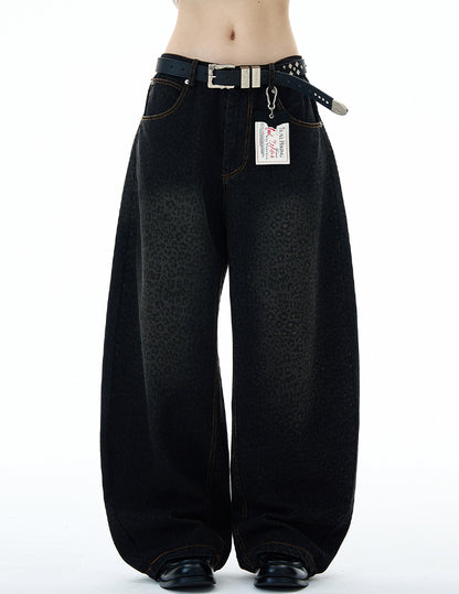 MADWITCH WASHED LEOPARD FLARE PANTS #BNK157