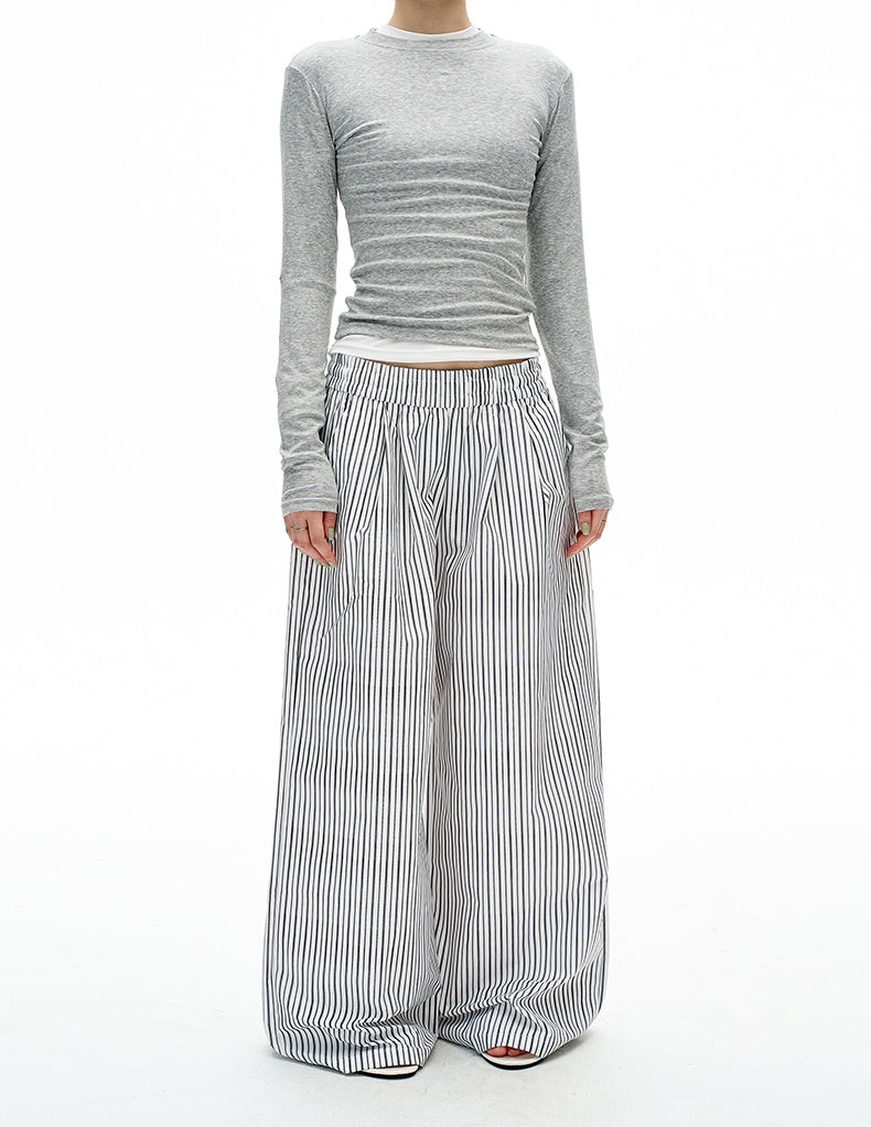MADWITCH LAZY STRIPE TROUSERS #C935