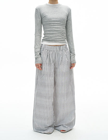 MADWITCH LAZY STRIPE TROUSERS #C935