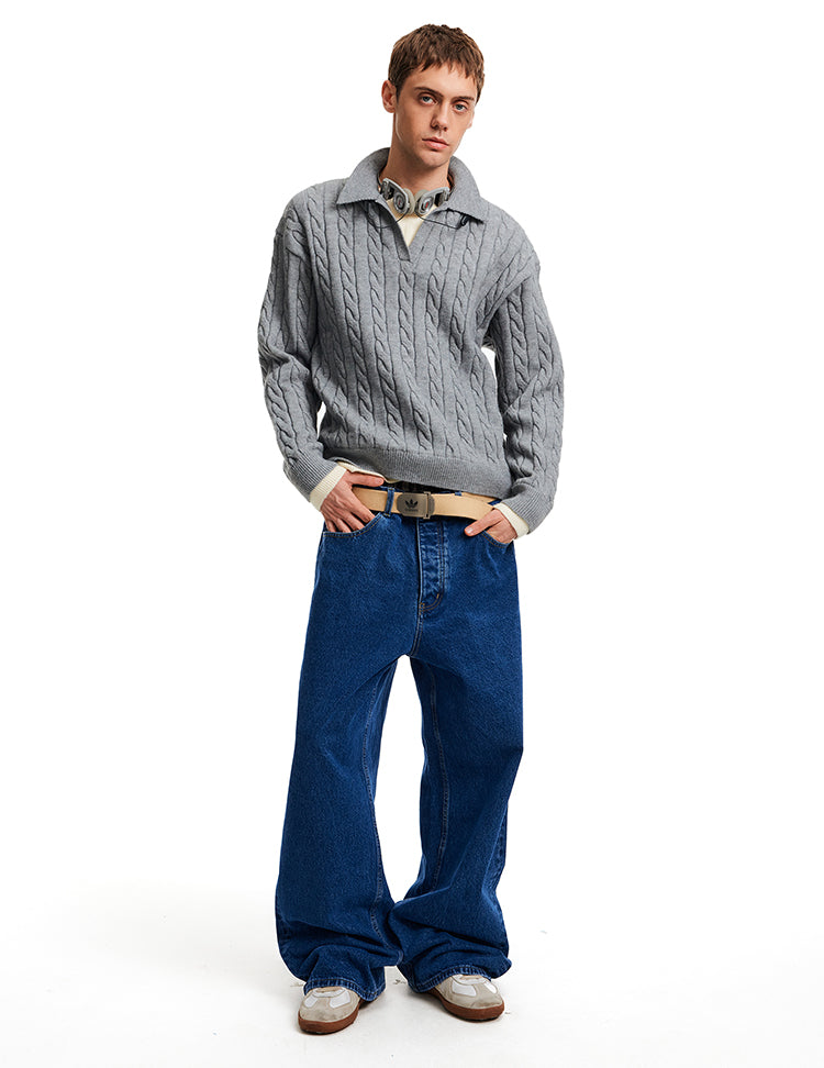 MADWITCH TWIST COLLAR KNIT #C2509Q25