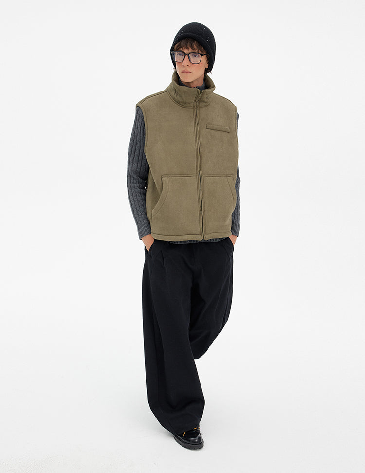 MADWITCH RETRO SUEDE FLEECE VEST #N1720