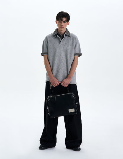 MADWITCH PLAID TURN-DOWN COLLAR SHORT SLEEVE SHIRT #C1768C25