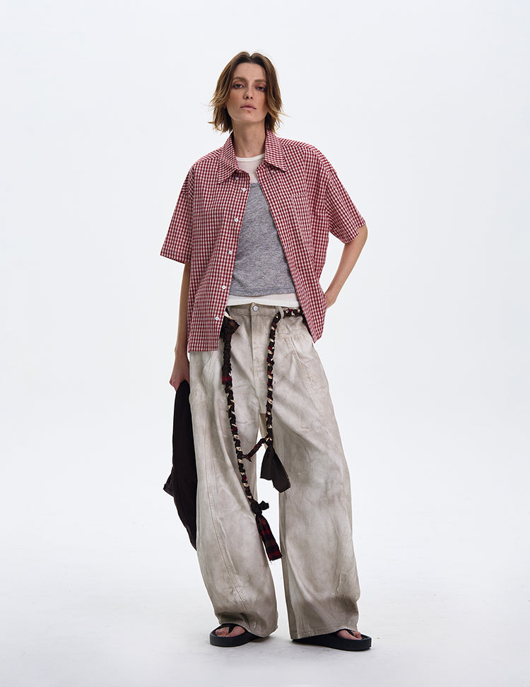 MADWITCH VINTAGE PLAID SHIRT #CR213