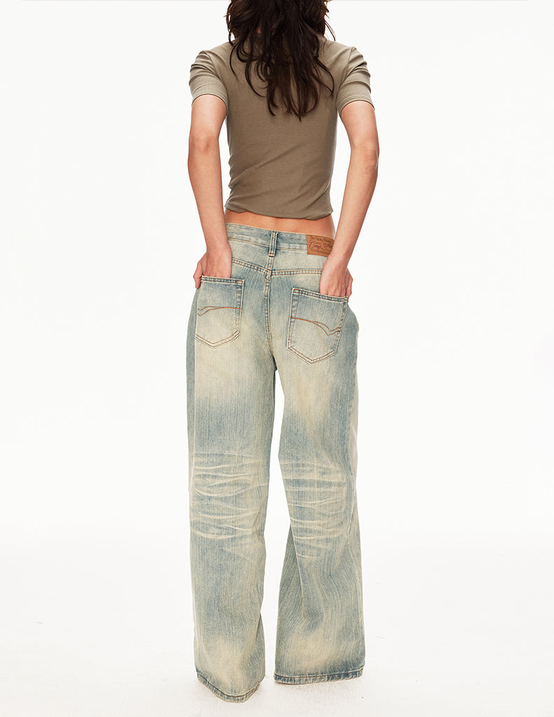 MADWIT YELLOW WASH BAMBOO JEANS #DR8816