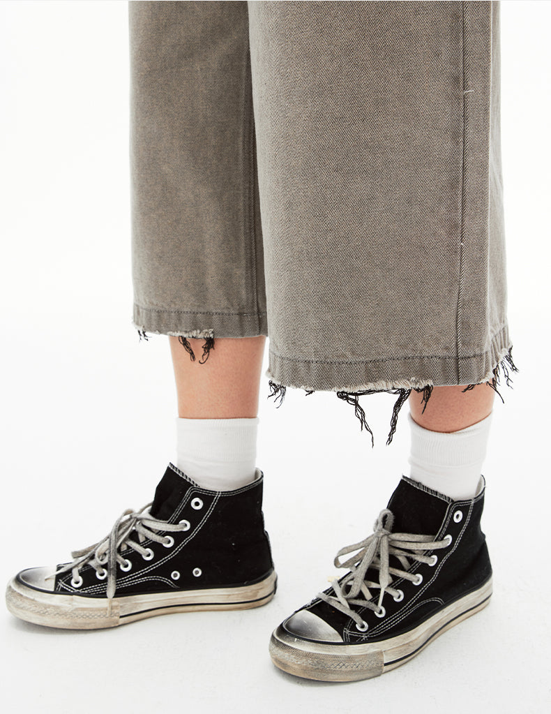 MADWIT FRAYED WASHED JEANS #K731