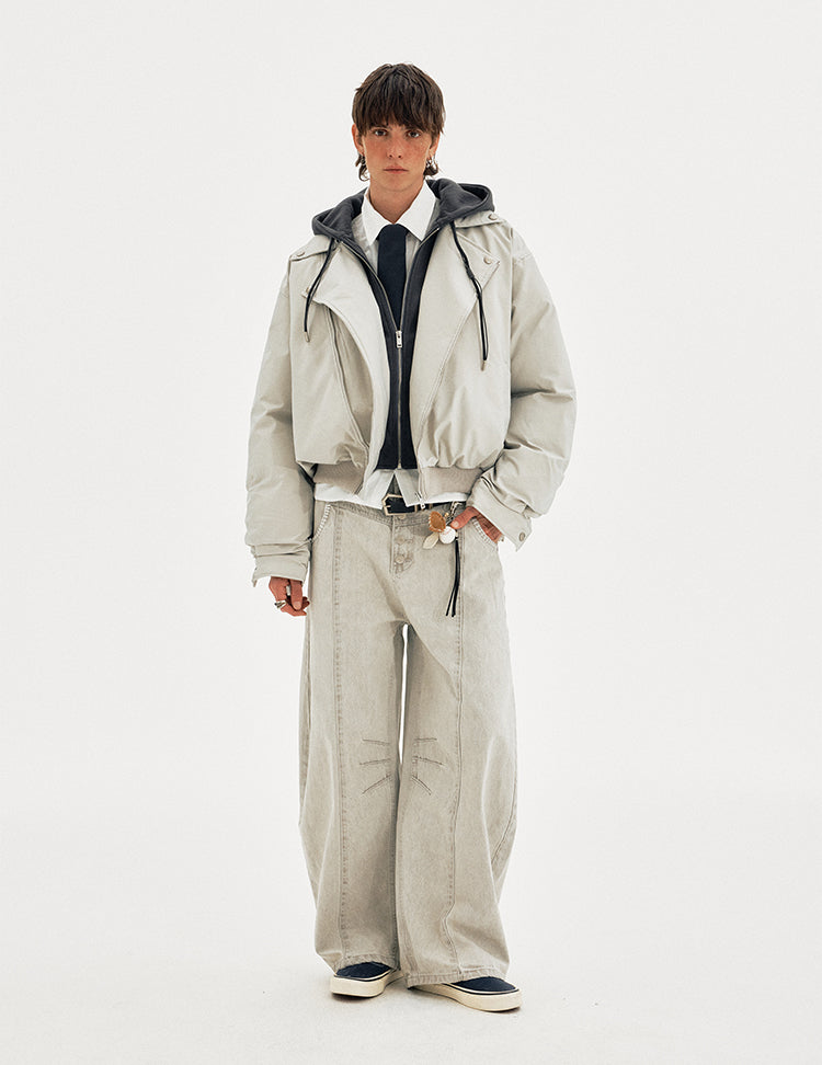 MADWITCH FAUX CROP PARKA #M068