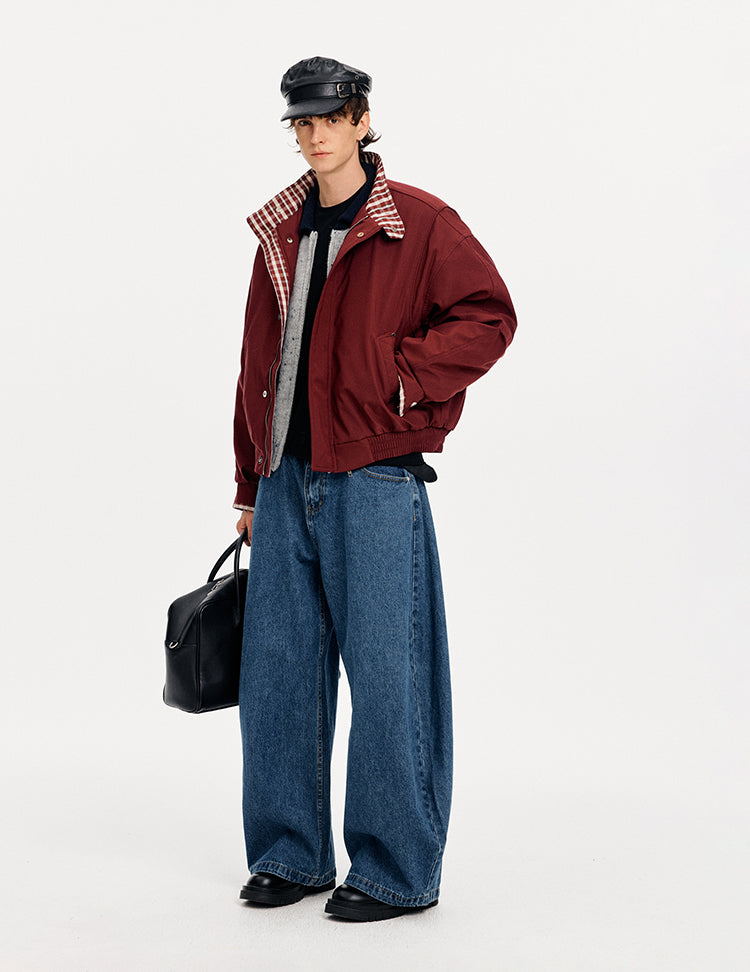 MADWITCH COLORBLOCK CHECKERED DOWN JACKET #630189